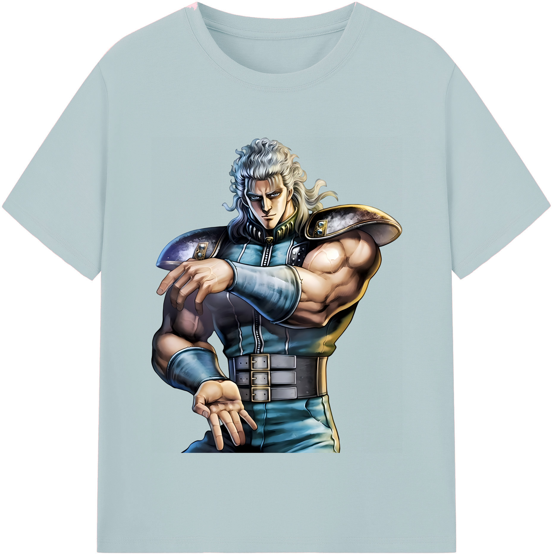 （画像用） 北斗の拳 Fist of the North Star 綿100％半袖Tシャツ（フロントプリント）